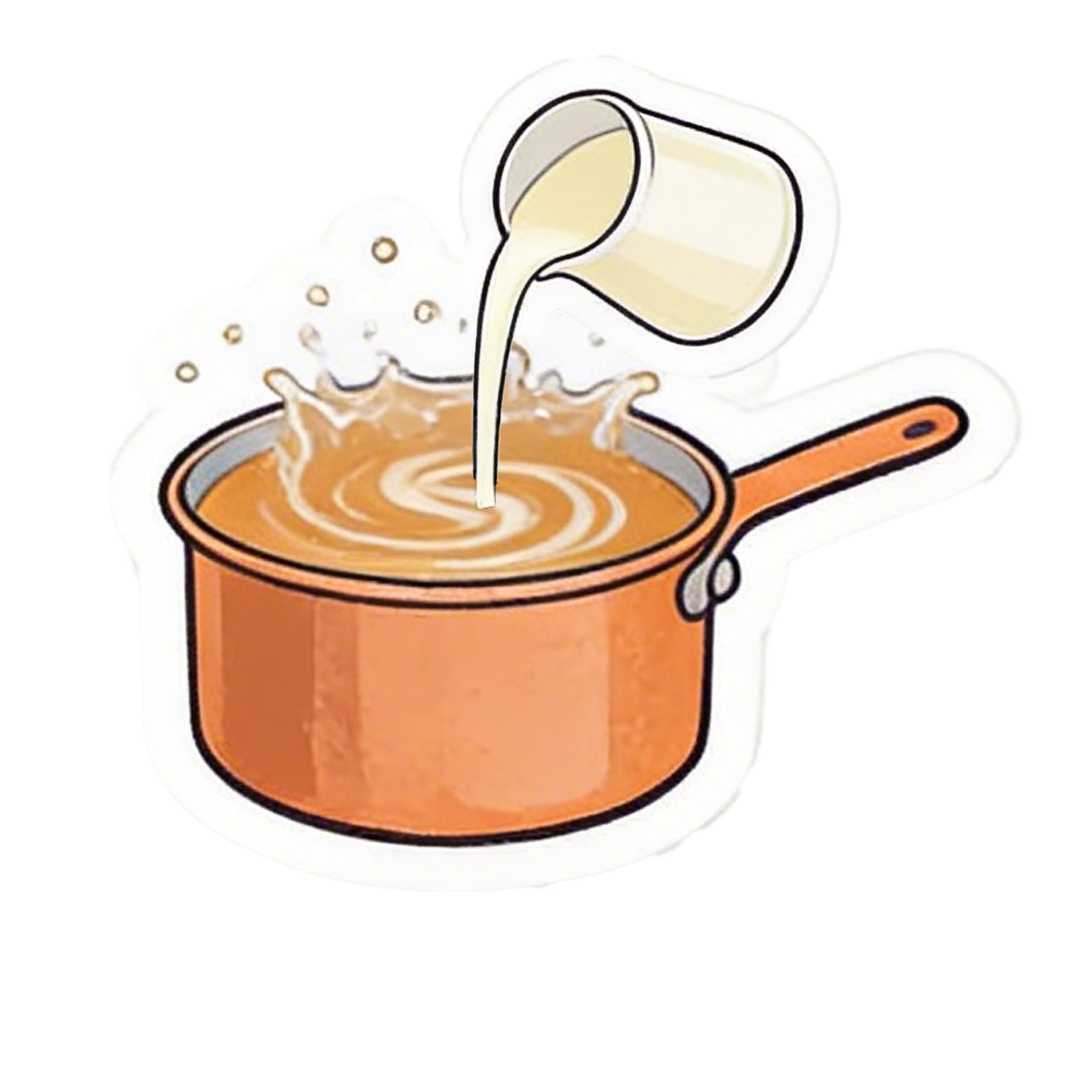 Adding milk